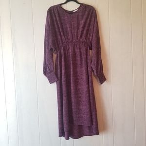 NWT PROLOGUE Midi Dress Purple Womens Size Large
